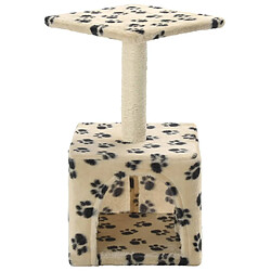 Avis Arbre à chat avec griffoirs,niche pour chat en sisal 55 cm Beige Motif de pattes -MN26575