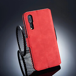 Etui en PU style rétro rouge pour votre Huawei P20 Pro