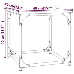 vidaXL Table d'appoint Chêne marron 40x40x40 cm Bois d'ingénierie pas cher