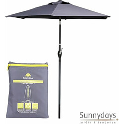 Sunnydays Parasol de jardin avec housse de protection - Parasol inclinable - Diamètre 200 cm - Anthracite