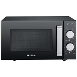 SEVERIN MW7762 Four Micro-Onde 800W 230V 20L 9 Niveaux de Puissance 2 Niveaux de Cuisson Acier Inoxydable Noir