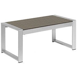 Beliani Table basse Aluminium Anodisé Gris foncé SALERNO