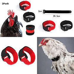 10pcs Collier De Coq No-Crow No Crow Noise Neck Belt Pour Poulet Rouge