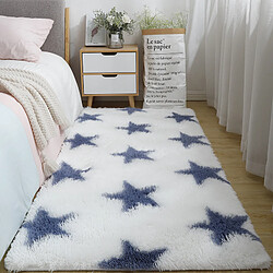 LUUCOZK Tapis à poils longs doux et moelleux pour chambre à coucher et salon - Ciel étoilé brillant-80cmx180cm 