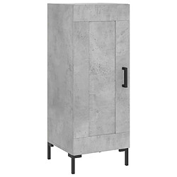 Maison Chic Buffet,Meuble de Rangement,commode pour salon,Cuisine Gris béton 34,5x34x180 cm Bois d'ingénierie -MN85660 pas cher