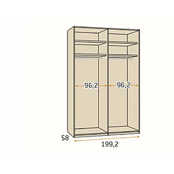 Avis Inside 75 Armoire d'angle bibliothèque couleur Habana Gris Laquée hauteur 240 cm