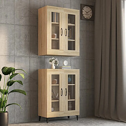 Maison Chic Armoire murale suspendue,Meuble de Rangement pour salon,cuisine Chêne sonoma 69,5x34x90 cm -MN21419