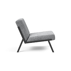 Avis Inside 75 Chaise VIKKO pieds métal noir Tissu twist Granite