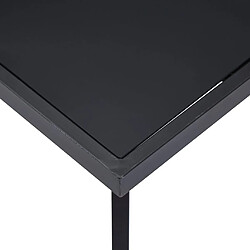 Avis vidaXL Table à manger Noir 160x80x75 cm Verre trempé