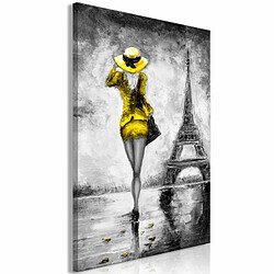 Paris Prix Tableau Imprimé Parisian Woman Yellow 40 x 60 cm