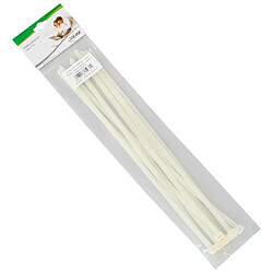 Attaches de câble InLine® longueur 450mm largeur 9mm blanc 10 pcs.