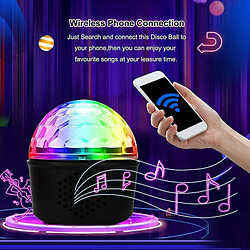 Avis Chrono Disco Party Party Disco Lights Musique Effets de lumière LED avec haut-parleur Bluetooth et télécommande pour Disco Party(Noir)