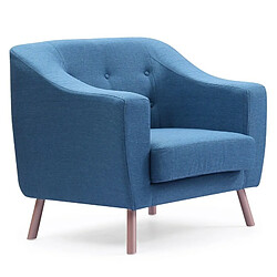 Paris Prix Fauteuil Design Tissu Salomon 88cm Bleu