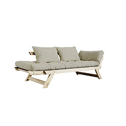 Acheter Inside 75 Banquette méridienne futon BEBOP pin naturel tissu lin couchage 75*200 cm.