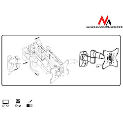 Acheter Support TV universel 13-42 "" Maclean MC-503A B noir