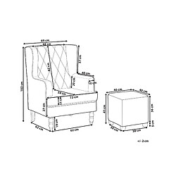 Avis Beliani Fauteuil Velours Bleu foncé SANDSET