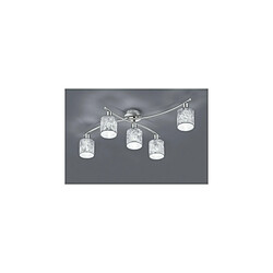 TRIO LIGHTING Plafonnier Garda Nickel Mat Argent 5x25W E14