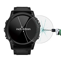 Wewoo Film protecteur écran d'pour le cadran circulaire de diamètre de 42mm Montre intelligente 0.2mm 9H Dureté de surface 2.15D d'écran en verre trempé anti-déflagrant incurvé