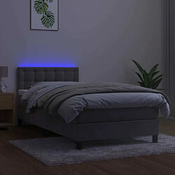 Acheter Sommier à lattes et LED,Cadre à lattes de lit avec matelas pour Adulte Gris clair 80x200cm -MN52169