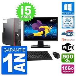 PC Fujitsu D556 DT Ecran 27" Intel i5-6500 RAM 16Go Disque 500Go Windows 10 Wifi · Occasion 