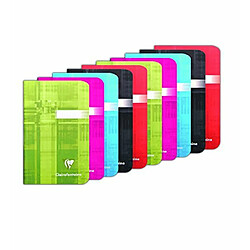 Clairefontaine 63592C Carnet piqué 9 x 14 96 pages quadrillé Lot de 10 Couleurs Assorties