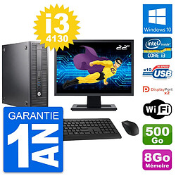 PC HP 600 G1 SFF Ecran 22" Intel i3-4130 RAM 8Go Disque 500Go Windows 10 Wifi · Occasion 