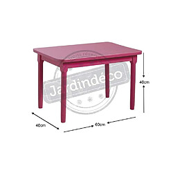 Aubry Gaspard Table enfant en hêtre framboise.