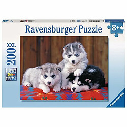 Ludendo Puzzle 200 pièces XXL Mignons Huskies