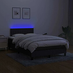 Avis Maison Chic Lit adulte- Lit + matelas + LED,Sommier à lattes de lit matelas et LED noir 120x190 cm tissu -GKD45384