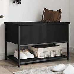 Maison Chic Banc de rangement | Meuble de rangement d'Entrée | Coffres d'Intérieur noir 70x42,5x47 cm bois d'ingénierie -MN78132