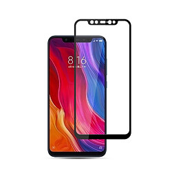 Protecteur écran en verre trempé soie imprimée bord couverture complète de l'arc noir pour votre Xiaomi Mi 8/Mi 8 Explorer Edition