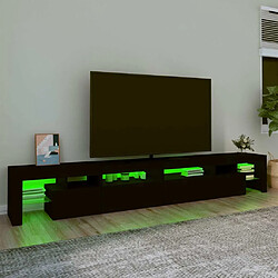 Acheter Maison Chic Meuble TV avec lumières LED, Banc TV pour salon, Meuble de rangement Noir 260x36,5x40 cm -GKD13991