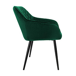 Avis ML-Design Lot de 4 chaises salle à manger en velours vert foncé rembourrée pieds en acier