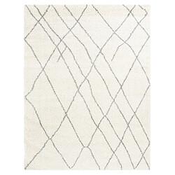 Hadorn Tapis shaggy 275x185 blanc crème Lachen Fence 