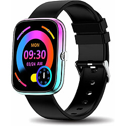 Vendos85 Montre Connectée pour Android iOS avec Moniteur de Fréquence Cardiaque Podomètre noir