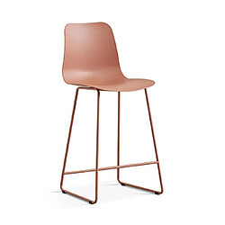 Avis Mes Lot de 2 chaises de bar H65 cm terracotta - NORYZ