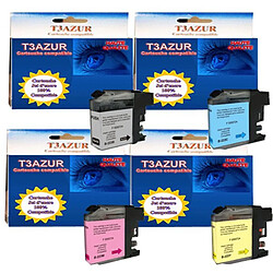 T3Azur 1+3 Brother MFC-J4625DW / J5720DW/ LC223 XL -Compatible