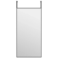 vidaXL Miroir de porte Noir 40x80 cm Verre et aluminium