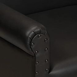 Acheter vidaXL Chaise cabriolet noir cuir véritable