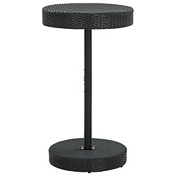 vidaXL Table de jardin Noir 60,5x106 cm Résine tressée