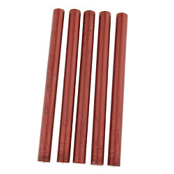 5pcs ronde cire à cacheter bâton de cachet colle pour outils de fête de mariage rouge d'or pas cher