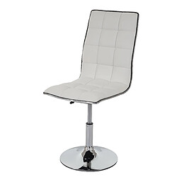 Avis Mendler 2x chaise de salle à manger HWC-C41, fauteuil, similicuir ~ blanc