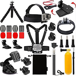 Power Direct Kit Accessoires pour Gopro Hero 7 6 5 Black 4 3+ 3 2 1 et des caméras de Sport 21 en 1 Caméra d'Action Sport