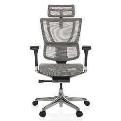 Chaise de bureau / Fauteuil de direction ERGOHUMAN SLIM GEN2 Tissu maille gris clair hjh OFFICE