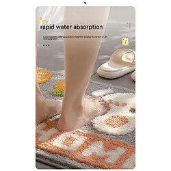 Avis LUUCOZK Tapis de bain antidérapants absorbants à séchage rapide, décoration de salle de bain, motif 2-40x60cm