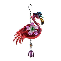 Ventilateur Flamingo En Métal Pour Décoration D'intérieur à Suspendre, Chapeau Bleu Carillons éoliens suspendus en fer