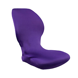 Housse de chaise d'ordinateur pivotant élastique Housse de protection de siège de bureau - violet