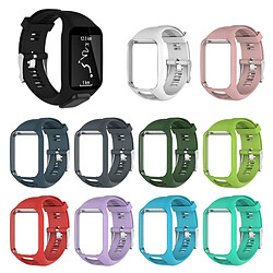 Acheter Wewoo Bracelet pour montre connectée Dragonne Sport en silicone la série Tomtom Runner 2/3 Kaki