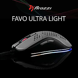 Arozzi Souris filaire Gamer Favo Ultra Light RGB (Gris/Noir) Arozzi Souris filaire Gamer Favo Ultra Light RGB (Gris/Noir)