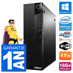 PC Lenovo ThinkCentre M83 SFF Intel G3220 RAM 16Go Disque 1To Windows 10 Wifi - Occasion